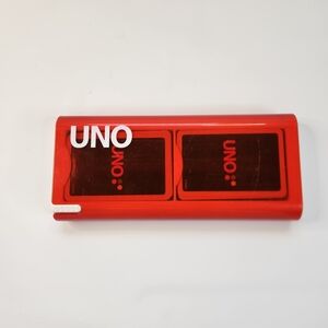 UNO Mod Red Case Card Game with Plastic Slide Case Mattel 2009